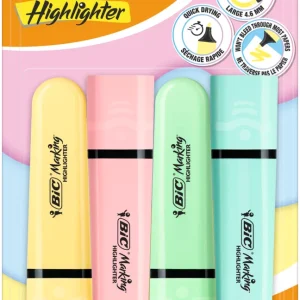 BIC Highlight pastellin väriset korostuskynät 4kpl