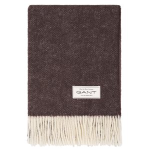 Gant wool throw torkkupeitto, deep brown
