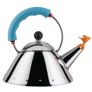 Alessi 9093/1 LAZ, viheltävä vesipannu teräs, 1L, turkoosi