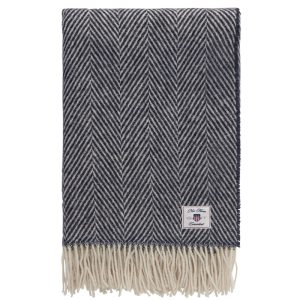 Gant Herringbone wool throw torkkupeitto, evening blue