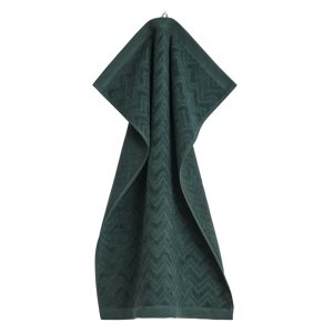 GANT Jacquard herringbone käsipyyhe 50x70cm, tartan green
