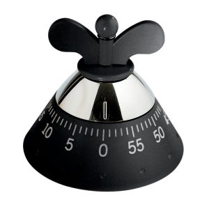Alessi A09 B Kitchen Timer munakello, black