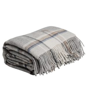 Check throw torkkupeitto 130x180cm, grey