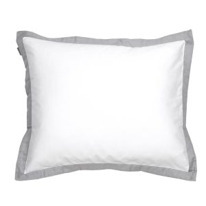 Sateen border tyynyliina, moon grey