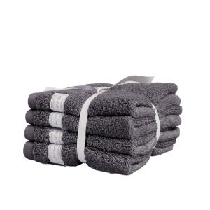 Premium vieraspyyhe 4kpl, 30x30cm anchor grey