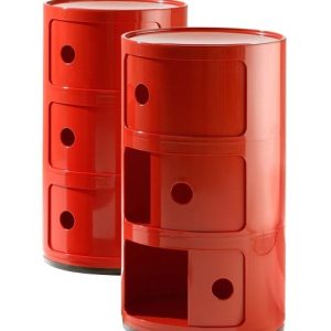 Kartell Componibili säilytyskaluste 3-osainen, punainen