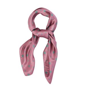 Handed By Tizzy Scarf, terra pink with sage green dots